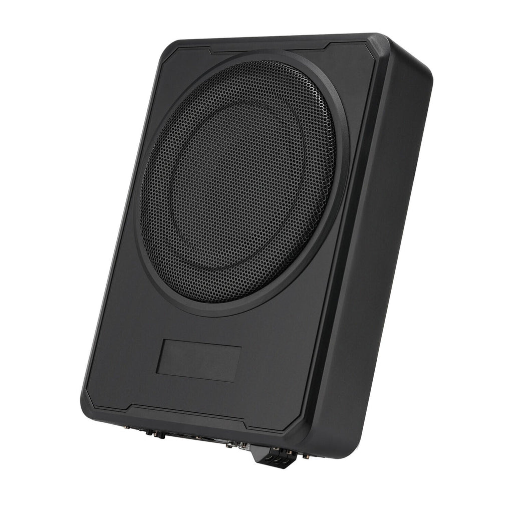 10''inch Car Under-Seat Active Subwoofer Power Amplifier Bass Slim Speaker Black