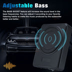10''inch Car Under-Seat Active Subwoofer Power Amplifier Bass Slim Speaker Black
