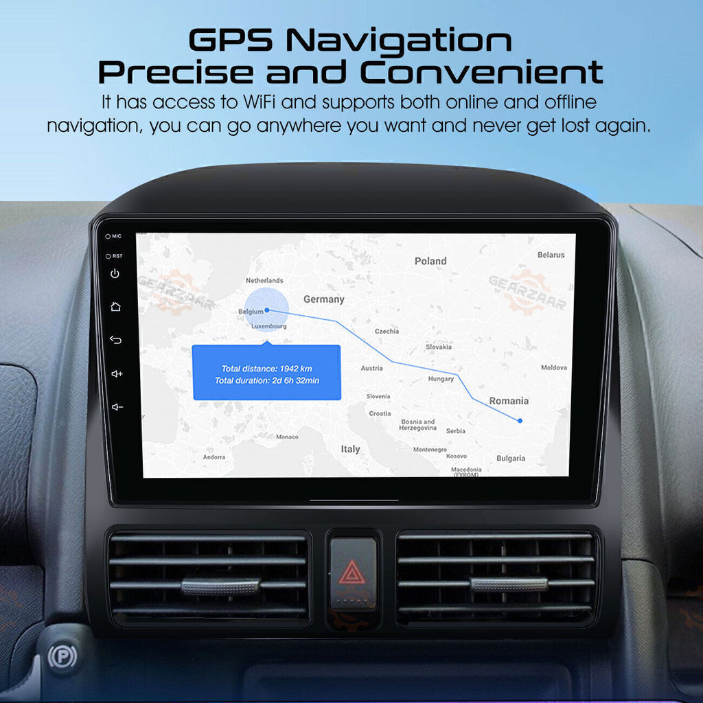 For Honda CRV-2 2001-2006 Android 12 Apple Carplay Car Stereo Radio GPS WIFI BT