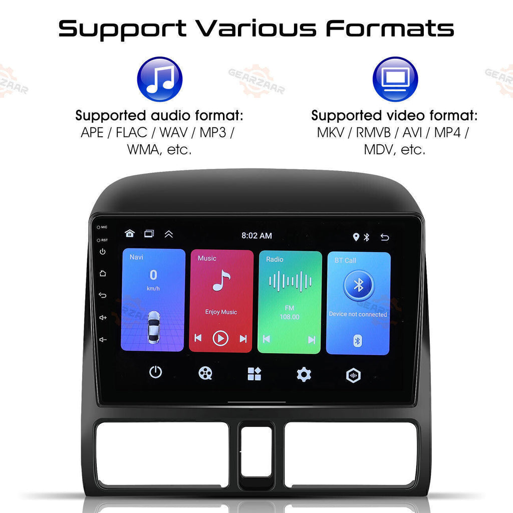 For Honda CRV-2 2001-2006 Android 12 Apple Carplay Car Stereo Radio GPS WIFI BT