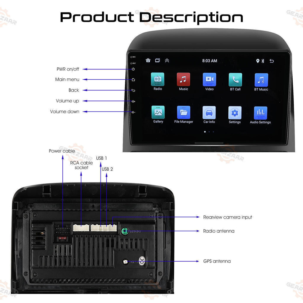 For Honda CRV-2 2001-2006 Android 12 Apple Carplay Car Stereo Radio GPS WIFI BT