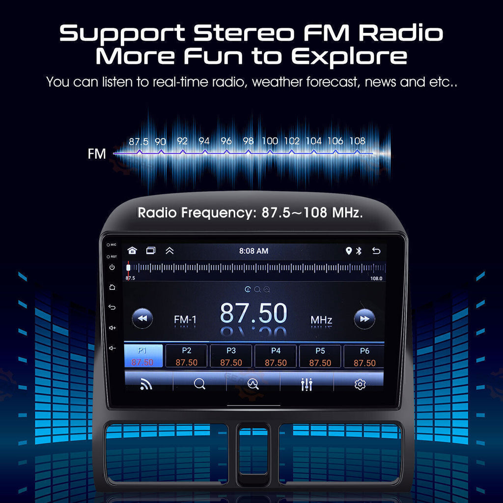For Honda CRV-2 2001-2006 Android 12 Apple Carplay Car Stereo Radio GPS WIFI BT
