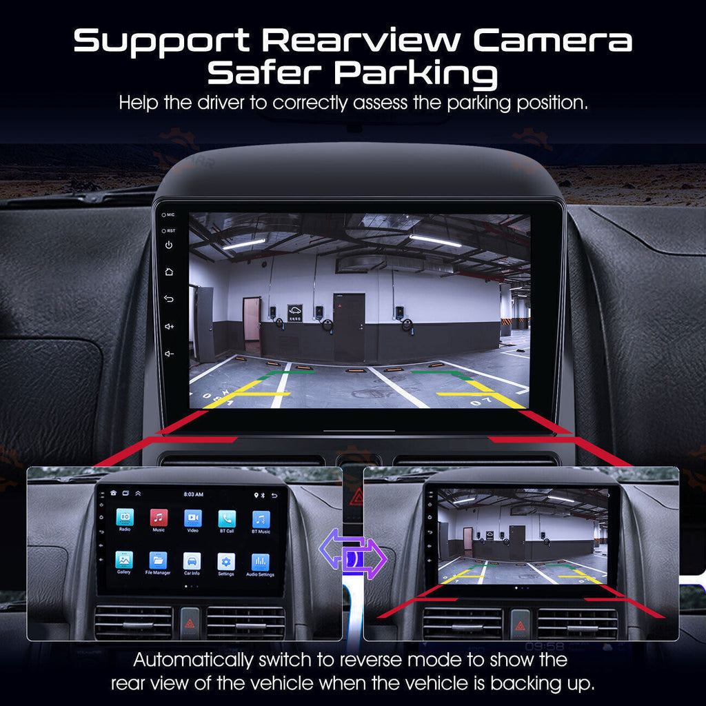 For Honda CRV-2 2001-2006 Android 12 Apple Carplay Car Stereo Radio GPS WIFI BT