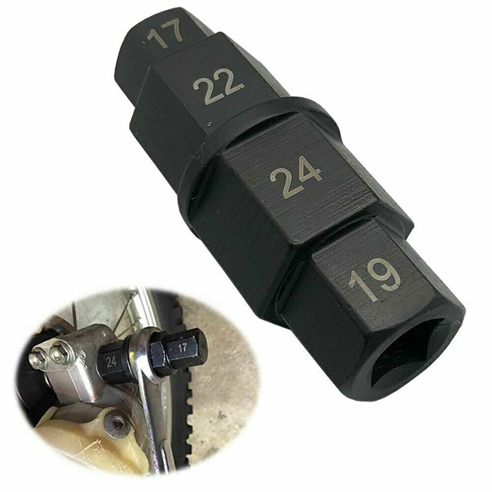 Motorcycle Front Rear Wheel Axle Hex Spindle Driver Removal Tool 17 19 22 24mm A