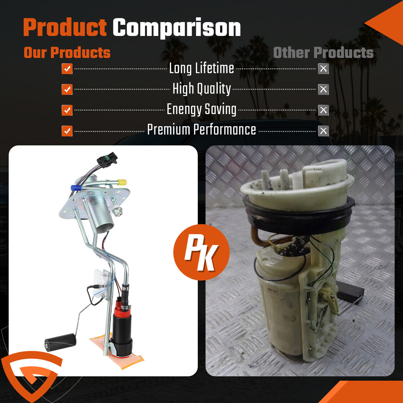 For Chevrolet Corvette 5.7L 1989-1996 HP10031 Fuel Pump & Sender Assembly Kit-