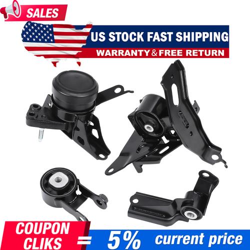 Set Engine Motor &Transmission Mount for Toyota Yaris 2006-2011 15-17 Auto trans