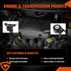 Set Engine Motor &Transmission Mount for Toyota Yaris 2006-2011 15-17 Auto trans