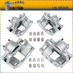 Front & Rear Disc Brake Calipers w/Bracket Kit Fit 2008-2017 Jeep Wrangler Nitro