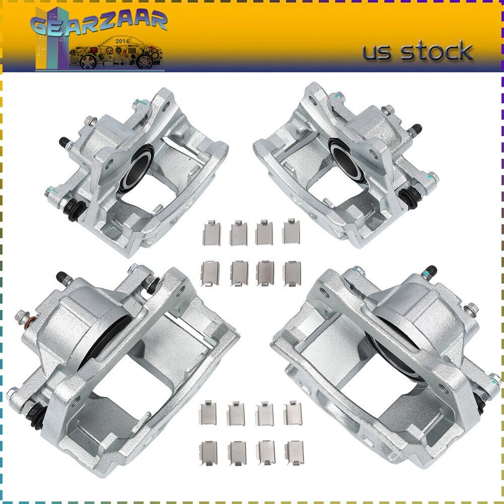 Front & Rear Disc Brake Calipers w/Bracket Kit Fit 2008-2017 Jeep Wrangler Nitro