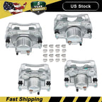 Front & Rear Disc Brake Calipers w/Bracket Kit Fit 2008-2017 Jeep Wrangler Nitro