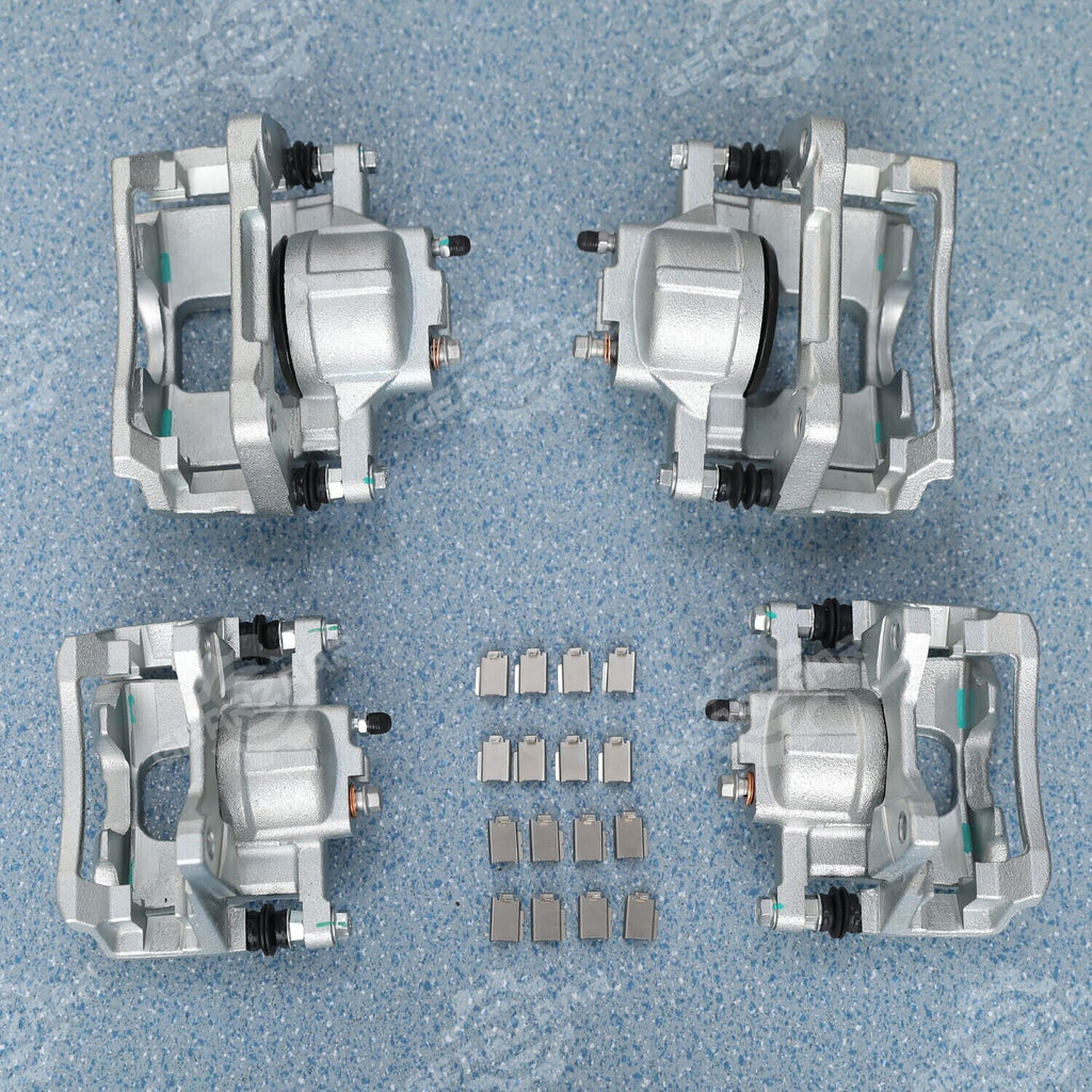 Front & Rear Disc Brake Calipers w/Bracket Kit Fit 2008-2017 Jeep Wrangler Nitro