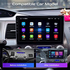 Apple CarPlay Android 12 Car Stereo Radio GPS WiFi Fit For Honda Civic 2006-2011