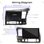 Apple CarPlay Android 12 Car Stereo Radio GPS WiFi Fit For Honda Civic 2006-2011