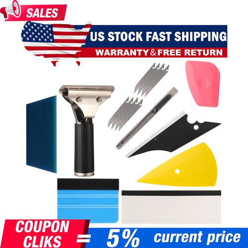 17Pc Window Tint Tools Kit Vinyl Wrap Squeegee Car Application Film Install Tool