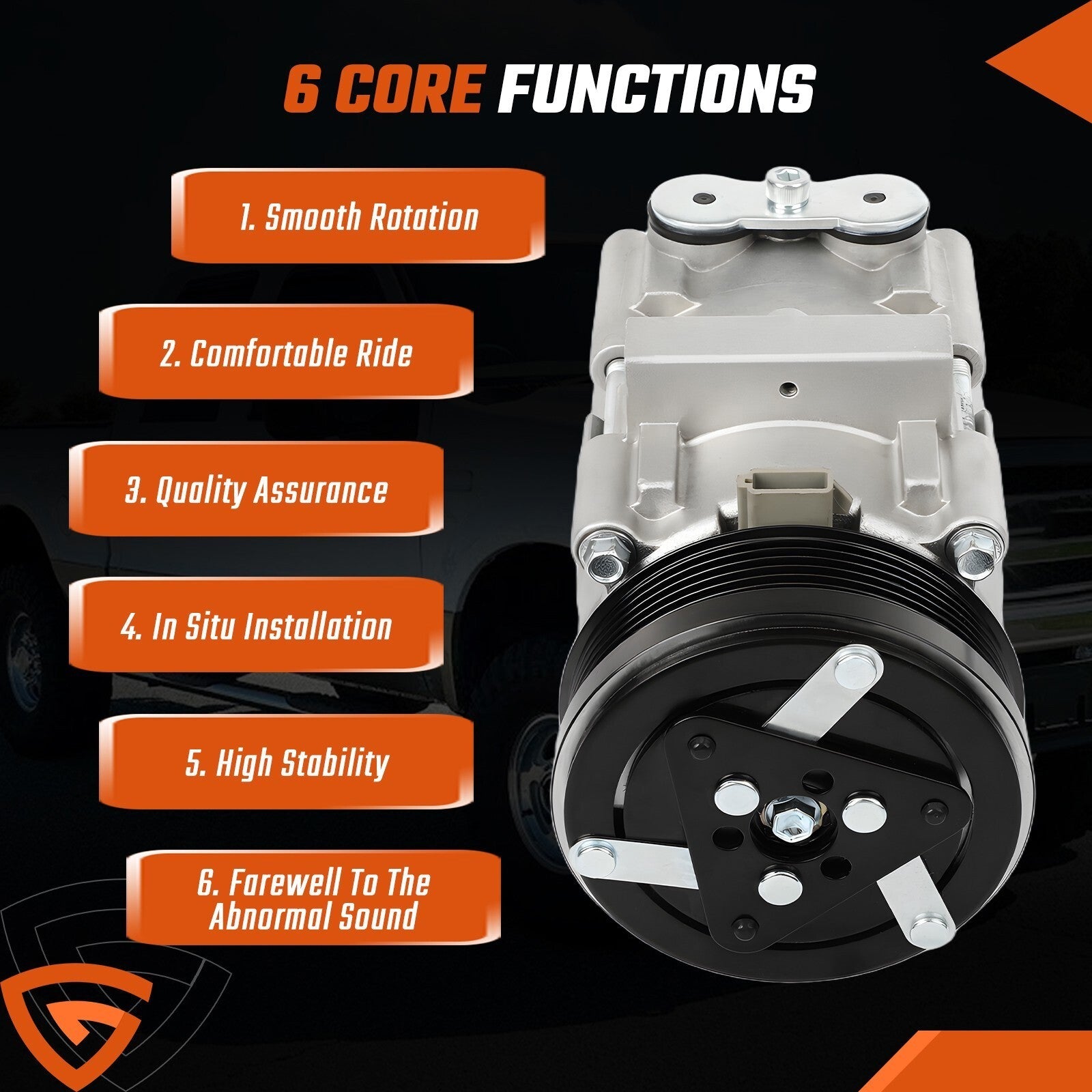 A/C AC Compressor Fit for Ford F-150 F-250 F-350 F-450 1997-2004 4.2L 4.6L/5.4L