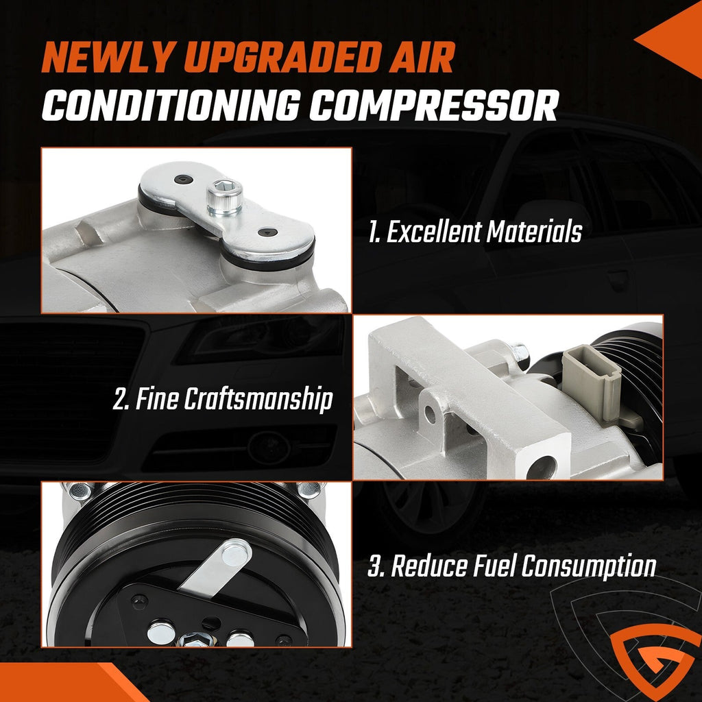 A/C AC Compressor Fit for Ford F-150 F-250 F-350 F-450 1997-2004 4.2L 4.6L/5.4L