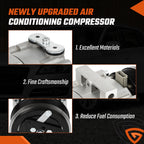 A/C AC Compressor Fit for Ford F-150 F-250 F-350 F-450 1997-2004 4.2L 4.6L/5.4L