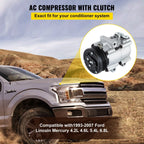 A/C AC Compressor Fit for Ford F-150 F-250 F-350 F-450 1997-2004 4.2L 4.6L/5.4L