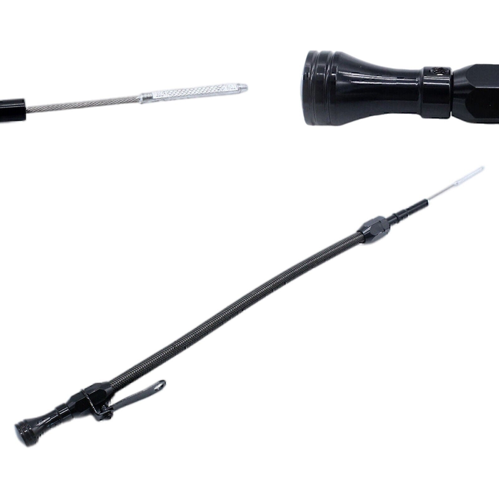 Stainless Flexible Oil Dipstick Fit LS LSX LS1 LS2 LS6 4.8L 5.7L 6.0L 6.2L Blac!