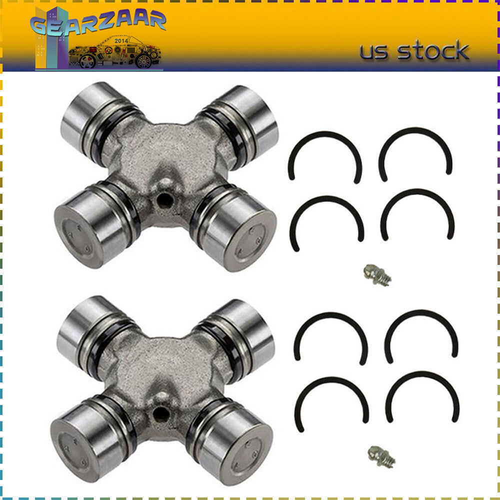 2x Premium Driveshaft Universal Joints Pair Front / Rear Moog 534G Greaseable