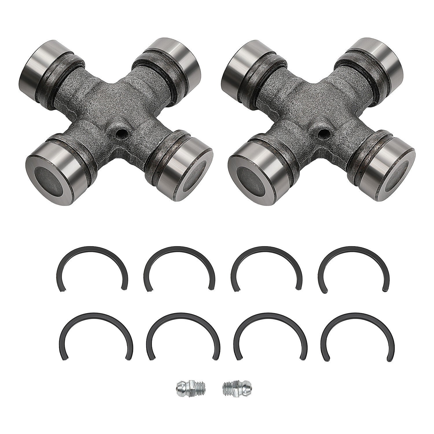2x Premium Driveshaft Universal Joints Pair Front / Rear Moog 534G Greaseable