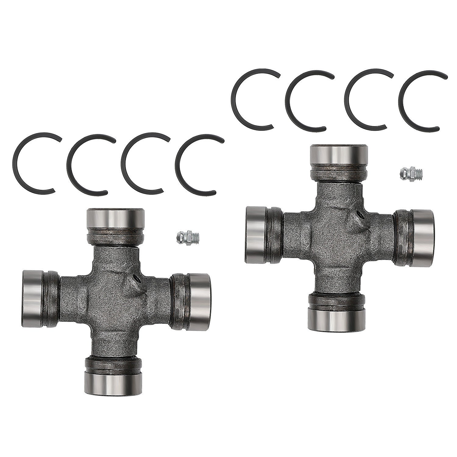 2x Premium Driveshaft Universal Joints Pair Front / Rear Moog 534G Greaseable