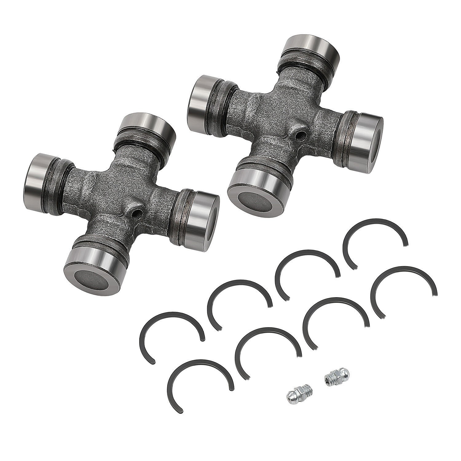 2x Premium Driveshaft Universal Joints Pair Front / Rear Moog 534G Greaseable