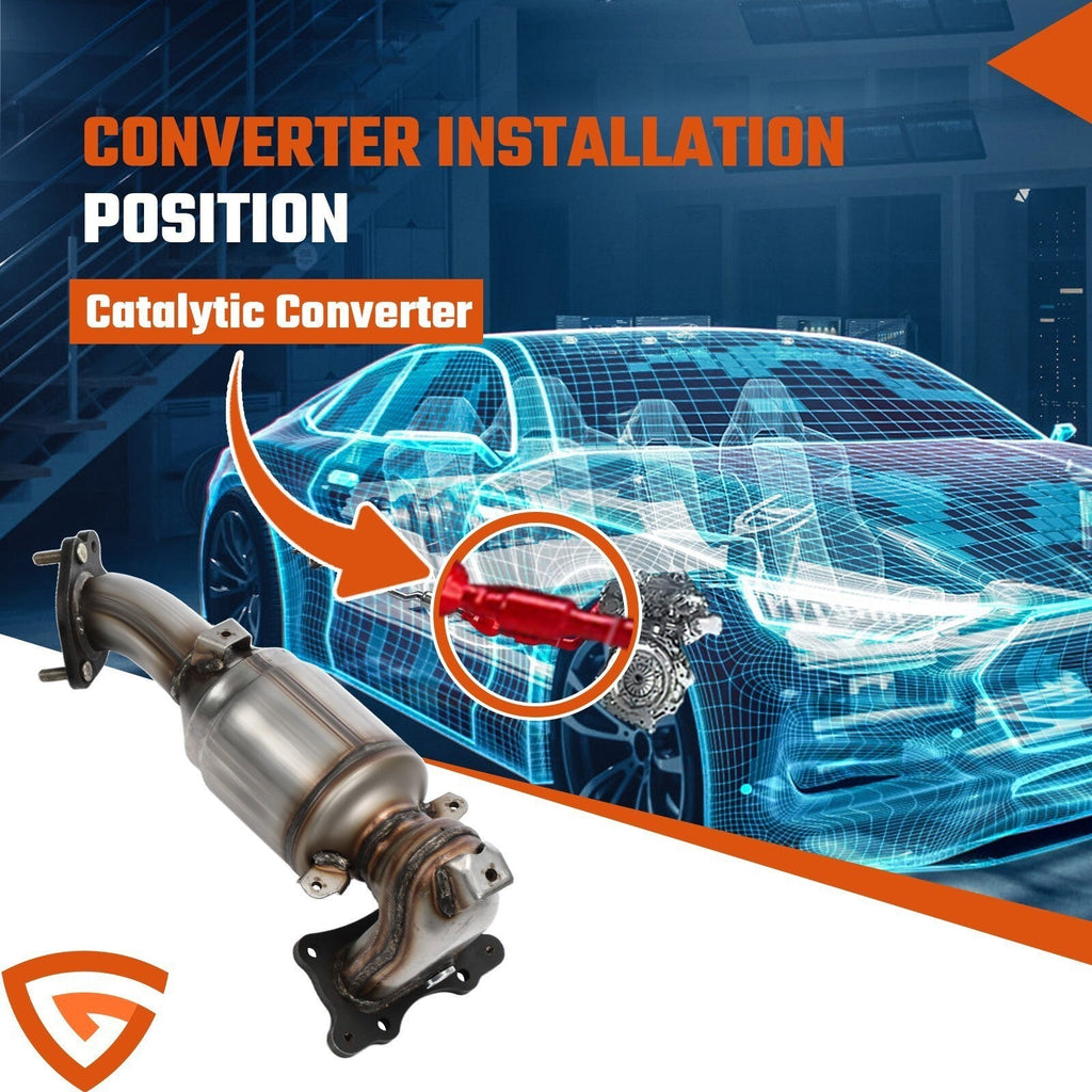 EPA Front Exhaust Catalytic Converter Kit - For 2013 2014-2017 Honda Accord 2.4L