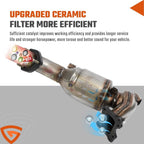 EPA Front Exhaust Catalytic Converter Kit - For 2013 2014-2017 Honda Accord 2.4L