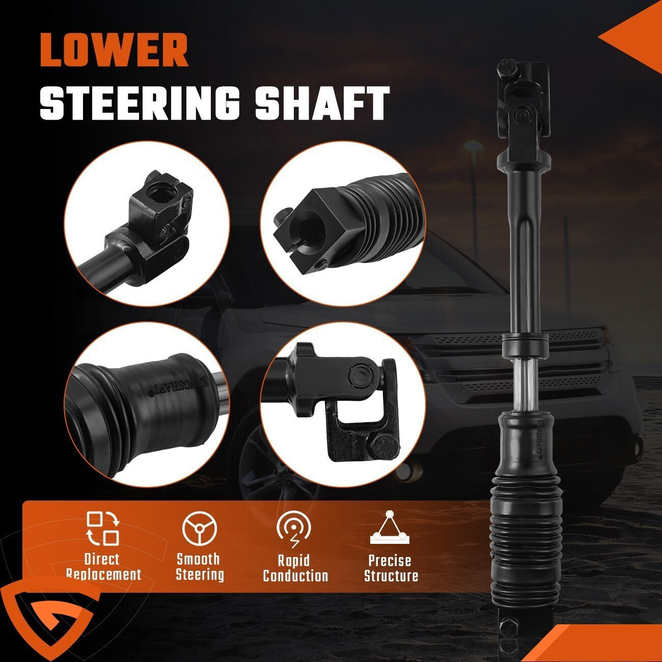 Lower Steering Shaft Fit for Ford Explorer V8 4.6L 2002-2010 6L2Z3B676B 425-384