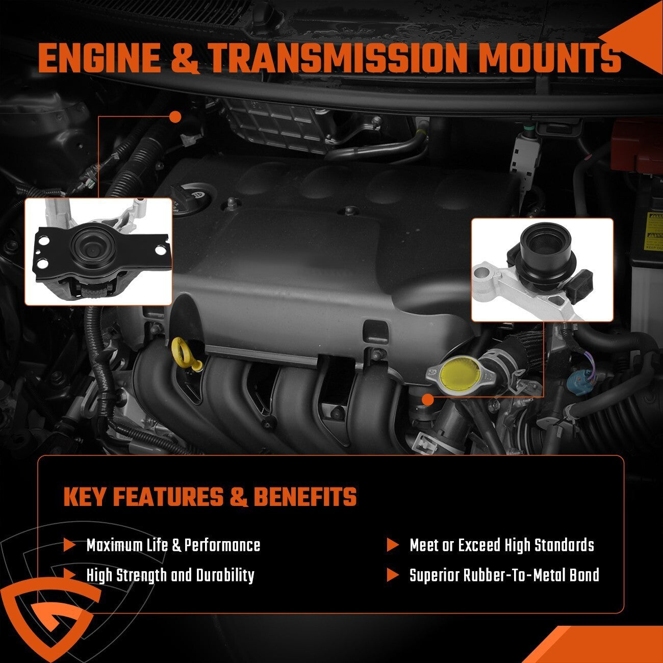 Engine Motor Mount w/AUTO CVT Set For Nissan Sentra 2.0L 2007--2012 9582 A4348 -