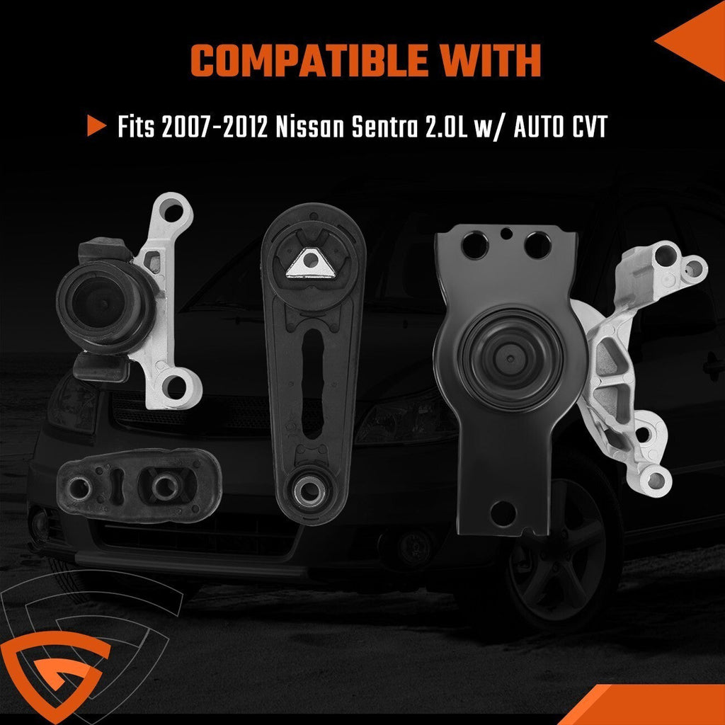 Engine Motor Mount w/AUTO CVT Set For Nissan Sentra 2.0L 2007--2012 9582 A4348 -