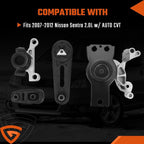 Engine Motor Mount w/AUTO CVT Set For Nissan Sentra 2.0L 2007--2012 9582 A4348 -