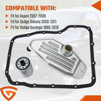 Transmission Fluid Filter Gasket Kit 5013470AC For Dodge Ram 1500 45RFE Yfnejesq