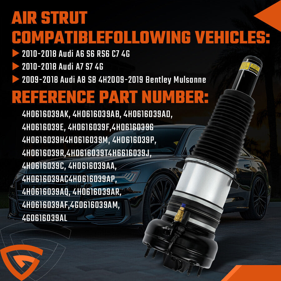 For Audi A8 S8 D4 4H Quattro Front Air Suspension Strut *4G0616039AB 2010 - 2018