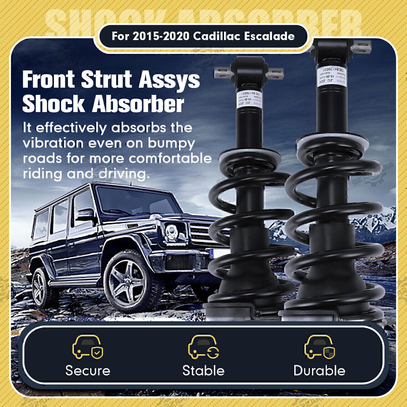 Pair Front Shock Struts Assys For Escalade Tahoe GMC Sierra Denali 1500,84176631