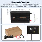 Power Inverter 2000W 4000W 12V DC to 110V 120V AC LCD Cable Car Boat RV D Auto