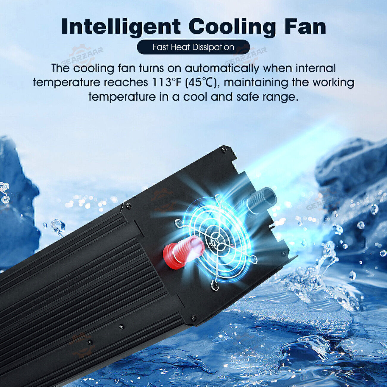 Power Inverter 2000W 4000W 12V DC to 110V 120V AC LCD Cable Car Boat RV D Auto
