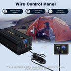 Power Inverter 2000W 4000W 12V DC to 110V 120V AC LCD Cable Car Boat RV D Auto