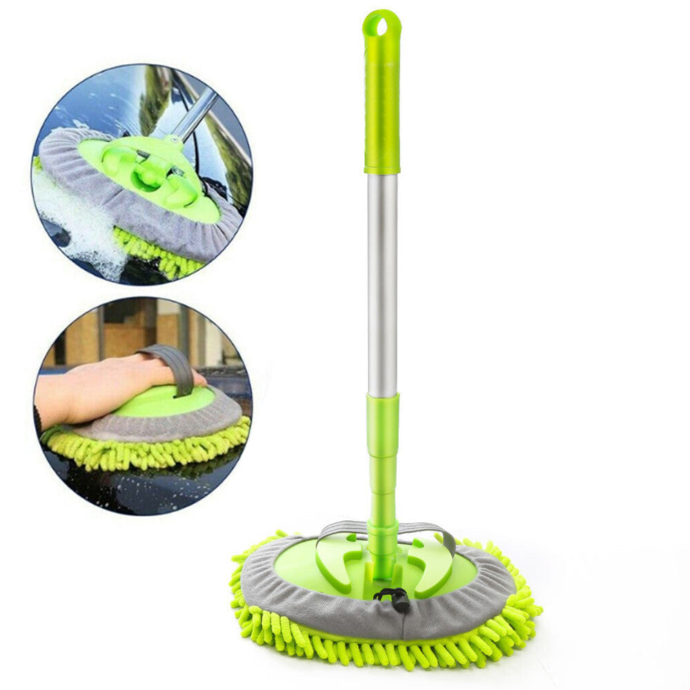 Adjustable Telescopic Car Wash Brush Kit Mop Long Handle Vehicle Cleaning Tool -