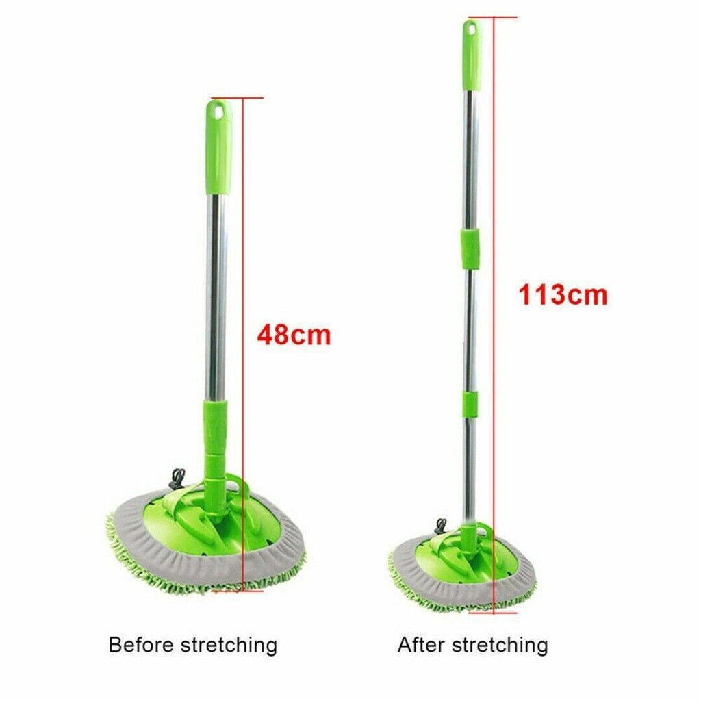 Adjustable Telescopic Car Wash Brush Kit Mop Long Handle Vehicle Cleaning Tool -