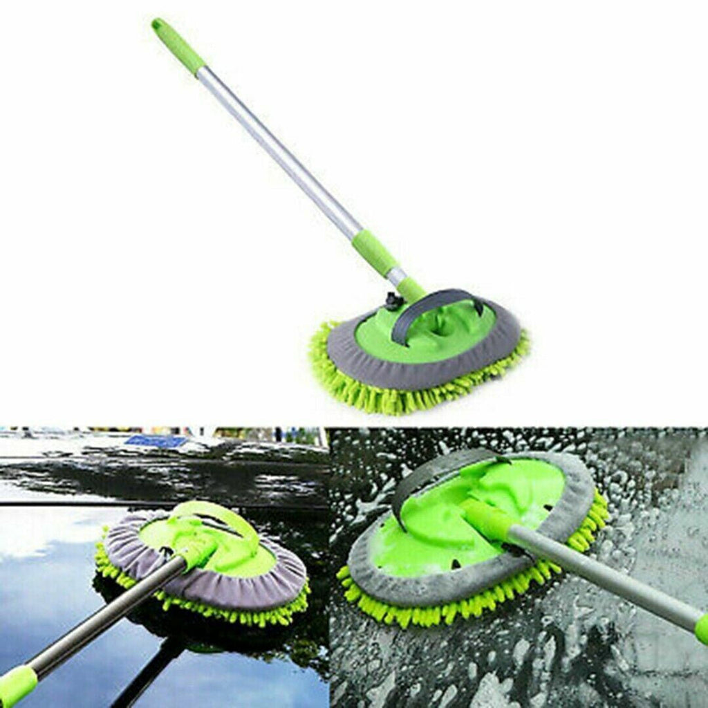 Adjustable Telescopic Car Wash Brush Kit Mop Long Handle Vehicle Cleaning Tool -