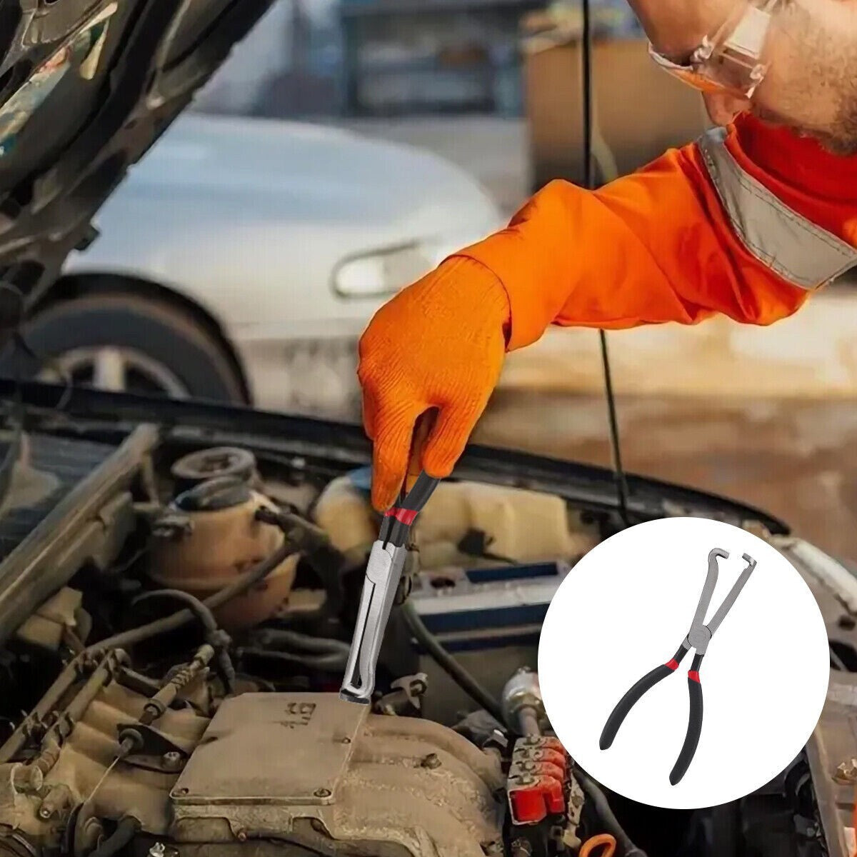 2x Electrical Disconnect Pliers Fuel Line Petrol Clip Pipe Pliers Repair Tools
