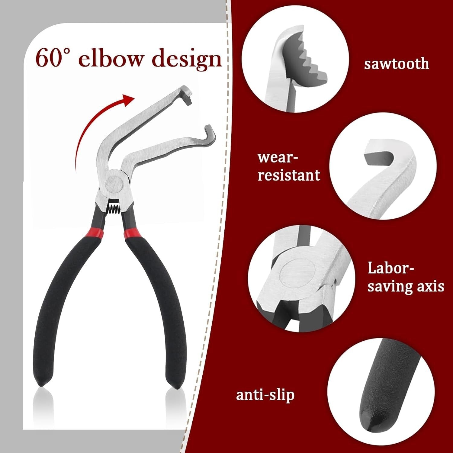 2x Electrical Disconnect Pliers Fuel Line Petrol Clip Pipe Pliers Repair Tools