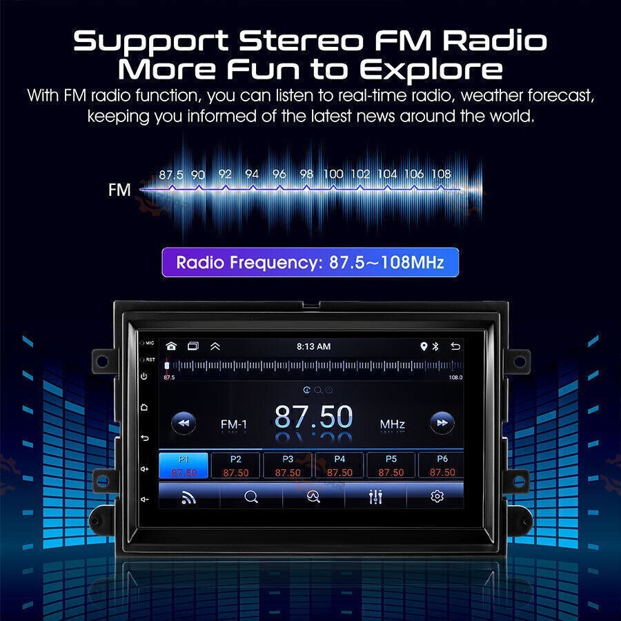 FOR FORD F150 2004-2008 7" ANDROID CARPLAY CAR STEREO RADIO GPS NAV WIFI BT | US