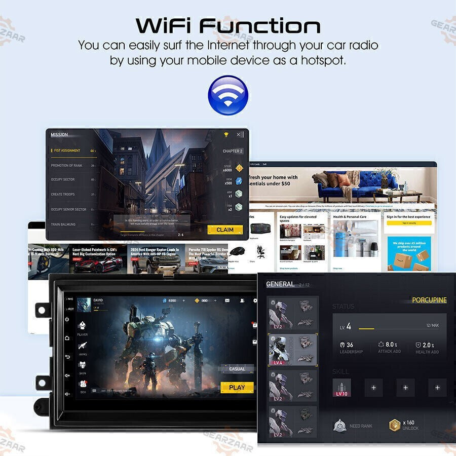 FOR FORD F150 2004-2008 7" ANDROID CARPLAY CAR STEREO RADIO GPS NAV WIFI BT | US