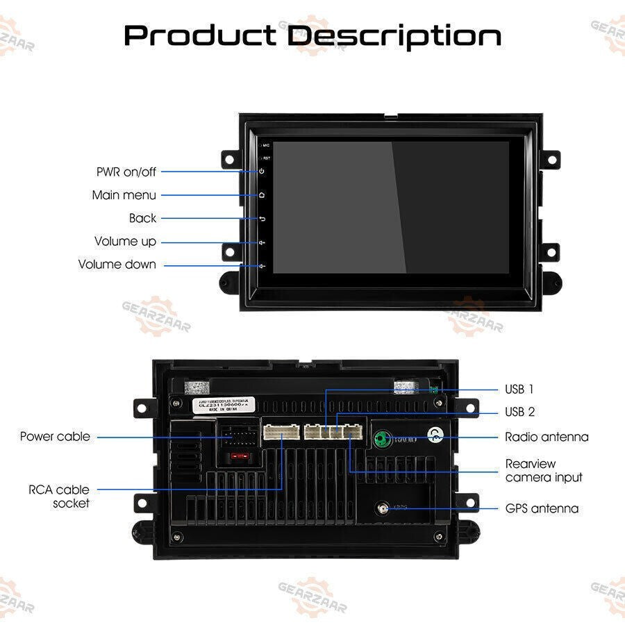 FOR FORD F150 2004-2008 7" ANDROID CARPLAY CAR STEREO RADIO GPS NAV WIFI BT | US