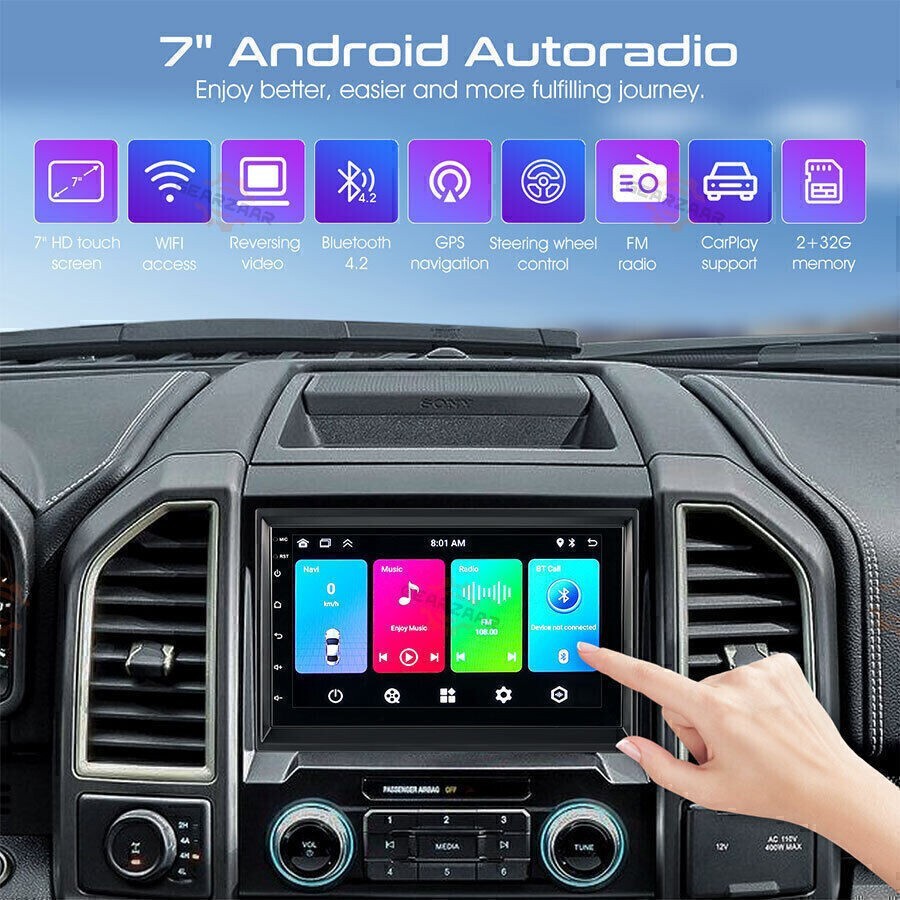 FOR FORD F150 2004-2008 7" ANDROID CARPLAY CAR STEREO RADIO GPS NAV WIFI BT | US