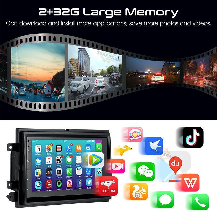 FOR FORD F150 2004-2008 7" ANDROID CARPLAY CAR STEREO RADIO GPS NAV WIFI BT | US