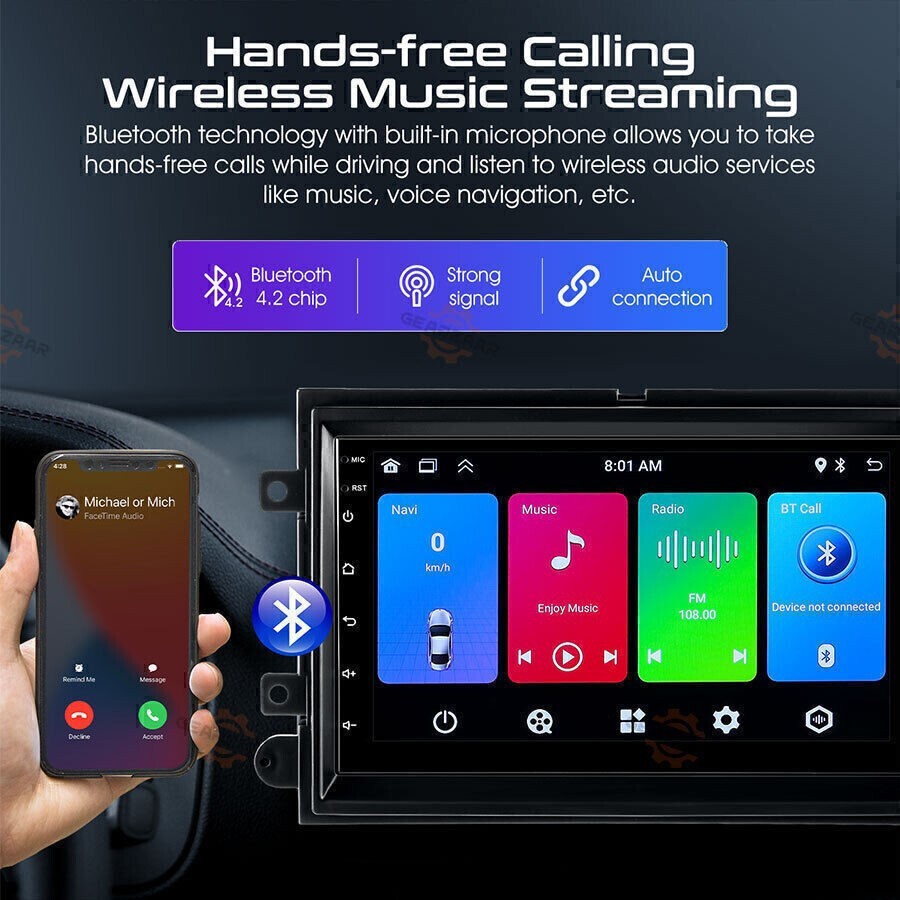 FOR FORD F150 2004-2008 7" ANDROID CARPLAY CAR STEREO RADIO GPS NAV WIFI BT | US